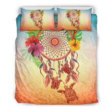 Load image into Gallery viewer, Hibiscus With Dreamcatcher Bedding Set H4 Bedding Set - Black / Queen/full Sets