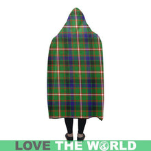 Load image into Gallery viewer, Reid Green Tartan Hooded Blanket - M One Size / Hooded Blanket 50X40 Blankets