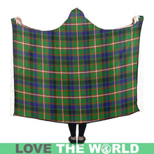 Load image into Gallery viewer, Reid Green Tartan Hooded Blanket - M One Size / Hooded Blanket 50X40 Blankets